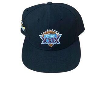 Vintage 90's NWT Black Nutmeg Mills Super Bowl XXIX ABC Sports Snap Back